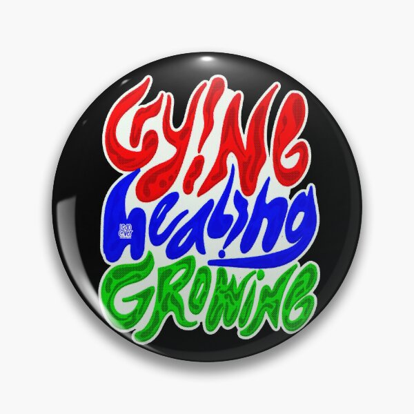 Item preview, Crying Healing Growing Colorful Typography Art designed and sold by Ledocover.