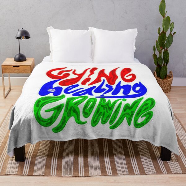 Item preview, Crying Healing Growing Colorful Typography Art designed and sold by Ledocover.
