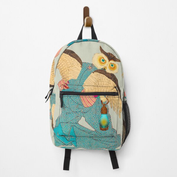 Item preview, Owl in Kimono with Lantern - Vintage Japanese Collage Art designed and sold by petchcotch.