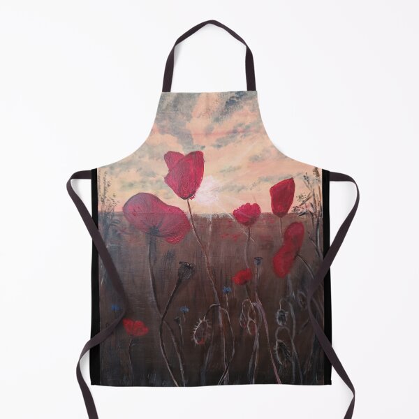 Item preview, Moody Floral Wall Art – Red Poppies Sunset Aesthetic, Cottagecore Decor designed and sold by illeN-Art-World.