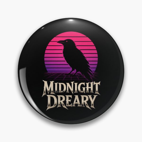 Item preview, Midnight Dreary Retro Synthwave Raven Gothic Art designed and sold by Fenay Designs.