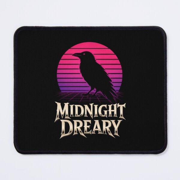 Item preview, Midnight Dreary Retro Synthwave Raven Gothic Art designed and sold by Fenay Designs.