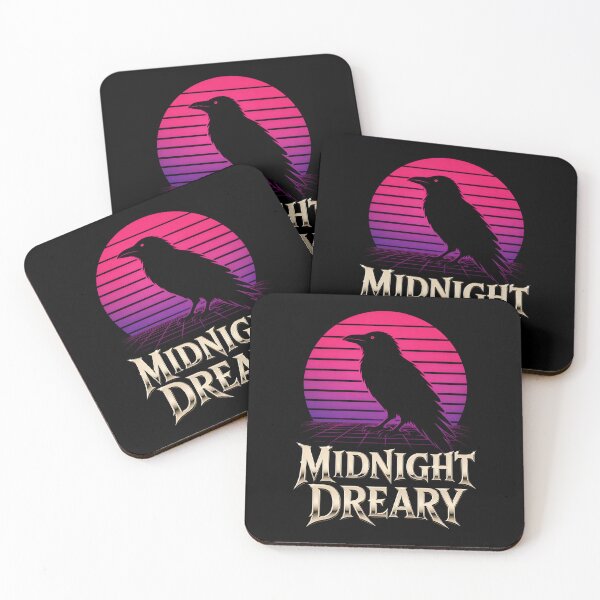 Item preview, Midnight Dreary Retro Synthwave Raven Gothic Art designed and sold by Fenay Designs.