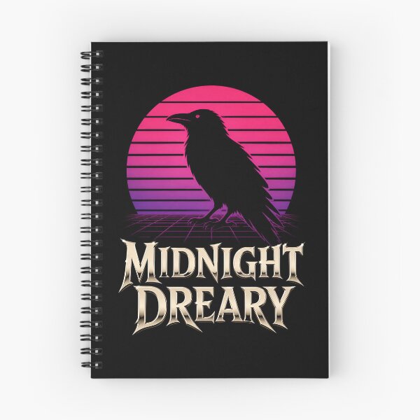 Item preview, Midnight Dreary Retro Synthwave Raven Gothic Art designed and sold by Fenay Designs.