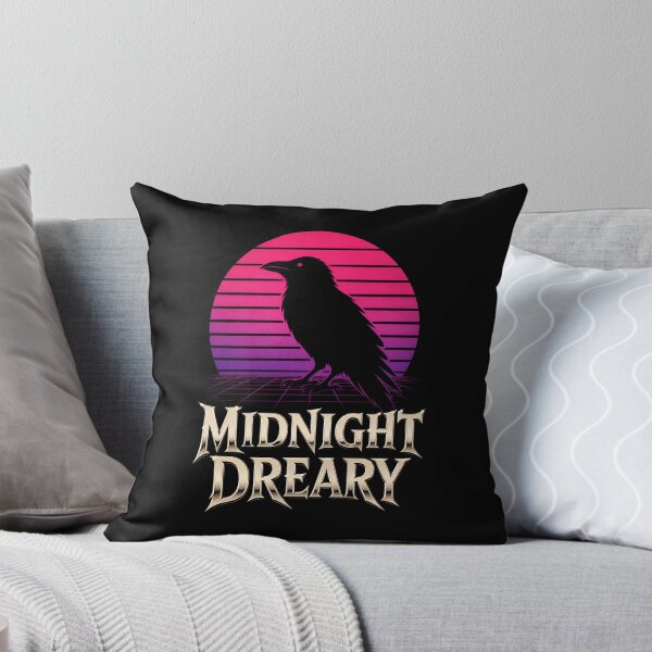 Item preview, Midnight Dreary Retro Synthwave Raven Gothic Art designed and sold by Fenay Designs.