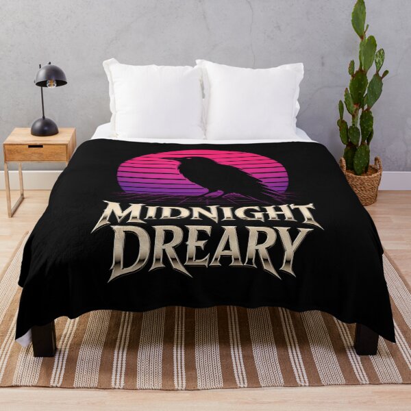Item preview, Midnight Dreary Retro Synthwave Raven Gothic Art designed and sold by Fenay Designs.