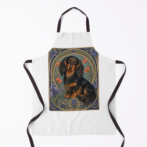 Item preview, Long Haired Dachshund Art Nouveau Dog Art designed and sold by AntiqueImages.