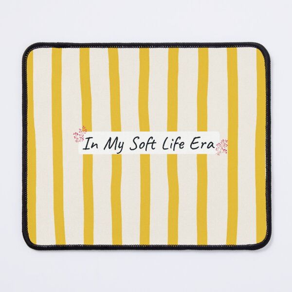 Item preview, In My Soft Life Era Mustard Yellow Stripes designed and sold by StoriesInGrain.