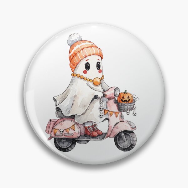 Item preview, Funny Halloween ghost scooter  designed and sold by HegArt23.