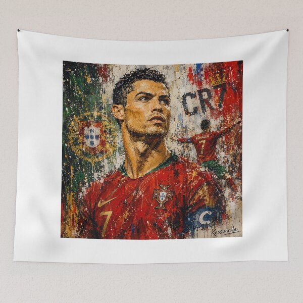 Item preview, Cristiano Ronaldo GOAT Portrait Art designed and sold by ArtistrySky.