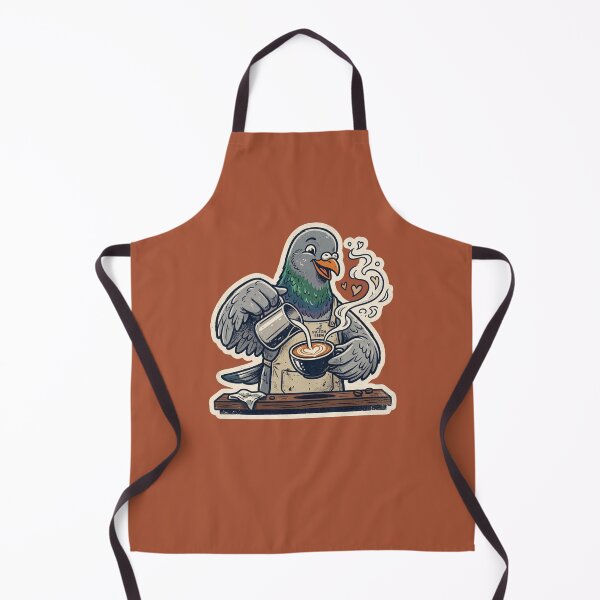 Item preview, Funny Barista Pigeon Pouring Heart Latte Art designed and sold by azule1.