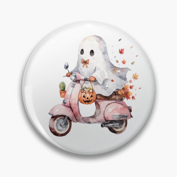 Item preview, Funny Halloween ghost scooter  designed and sold by HegArt23.