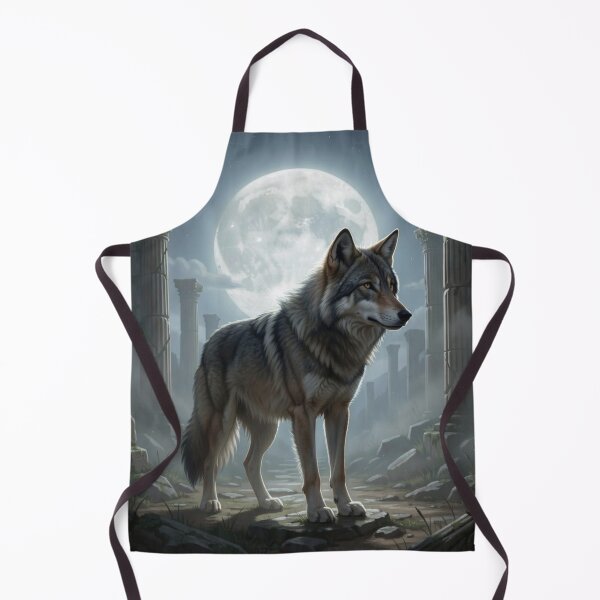 Artikelvorschau, Majestätischer Wolf inmitten antiker Ruinen entworfen und verkauft von Kirrindy Designs.
