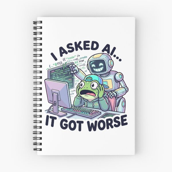 Item preview, Funny AI Coding Meme Sticker designed and sold by Urben Loop.