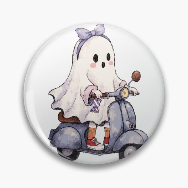 Item preview, Funny Halloween ghost scooter  designed and sold by HegArt23.
