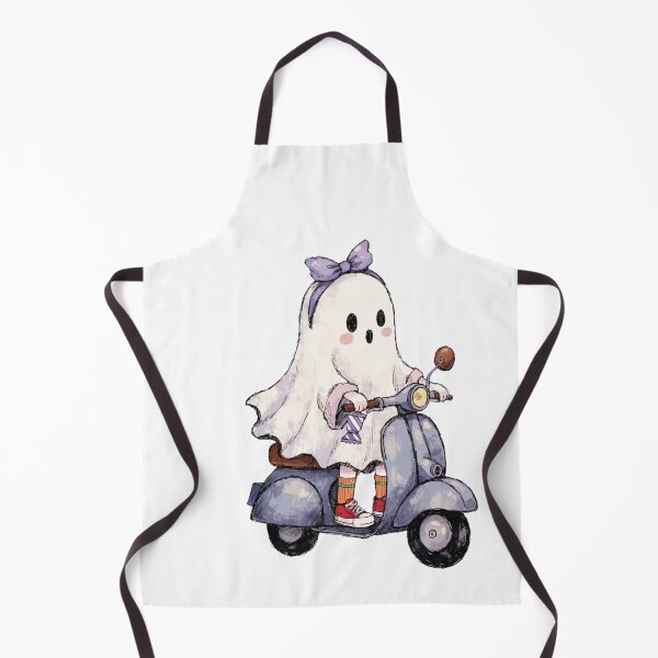 Item preview, Funny Halloween ghost scooter designed and sold by HegArt23.