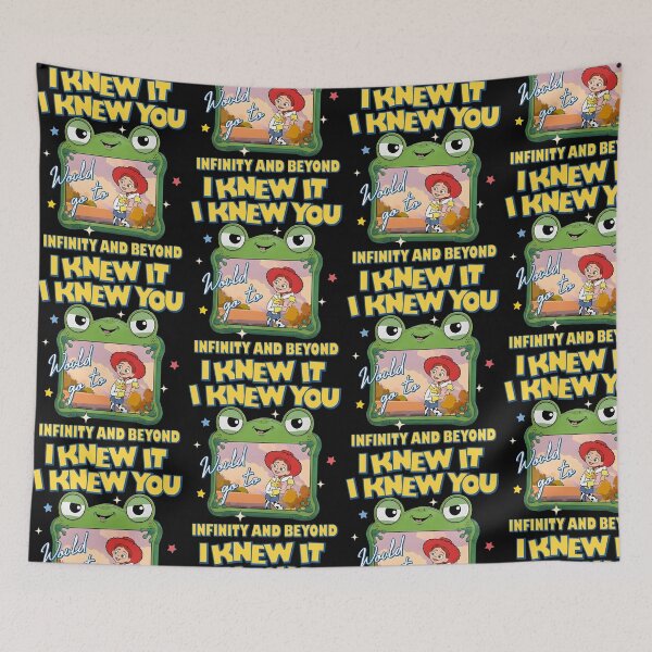 Item preview, I Knew It I Knew You Toy Cowboy and Cowgirl Funny Frog Meme designed and sold by KAWKAW-DRHM.