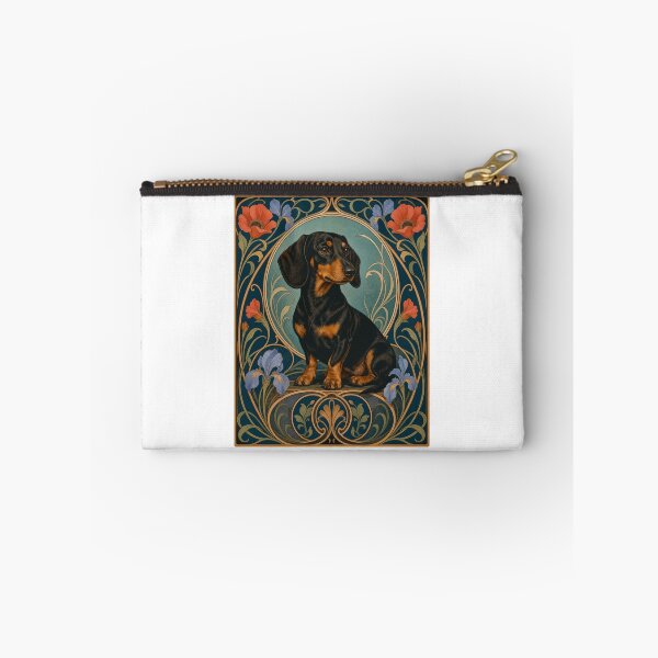 Item preview, Art Nouveau Dachshund Dog Lover Floral Design designed and sold by AntiqueImages.