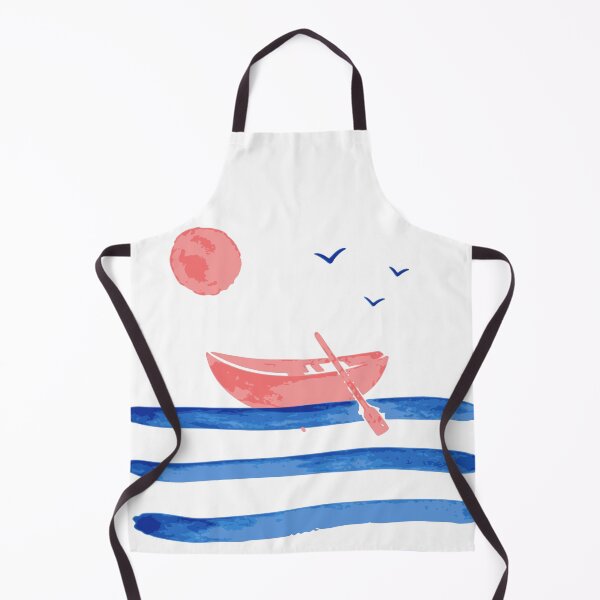 Item preview, Minimalist Row Boat Print, Coastal Art, Ocean Illustration, Beach House Decor, Nautical Artwork designed and sold by Studio pod Burom.