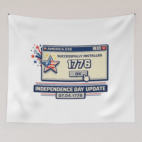 Item preview, America.exe Successfully Installed | Funny 4th of July Patriotic Retro Design designed and sold by mansourhamid.