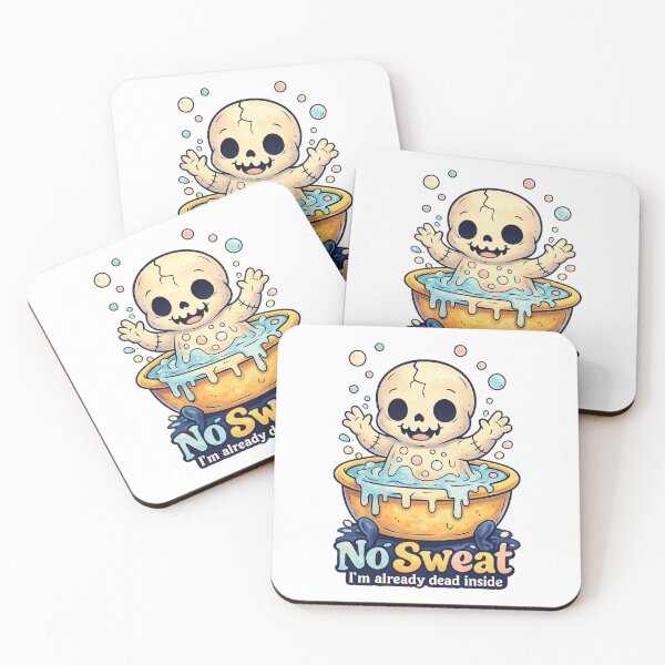 Item preview, No Sweat I'm Already Dead Inside Shirt – Cute Skeleton designed and sold by SoftSproutstu.
