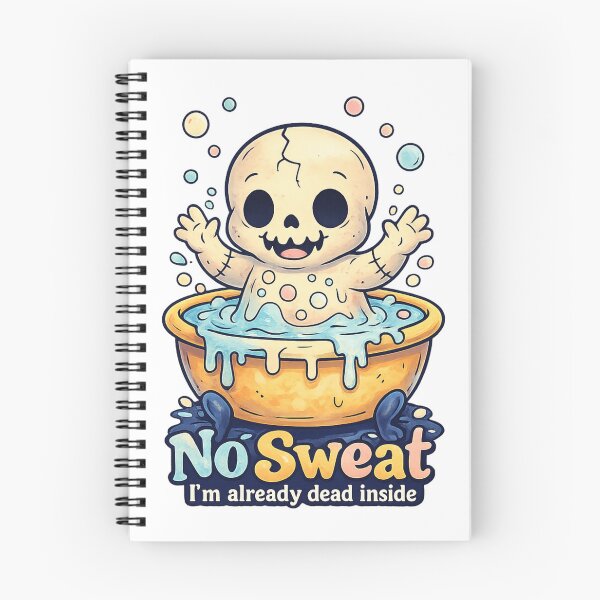 Item preview, No Sweat I'm Already Dead Inside Shirt – Cute Skeleton designed and sold by SoftSproutstu.