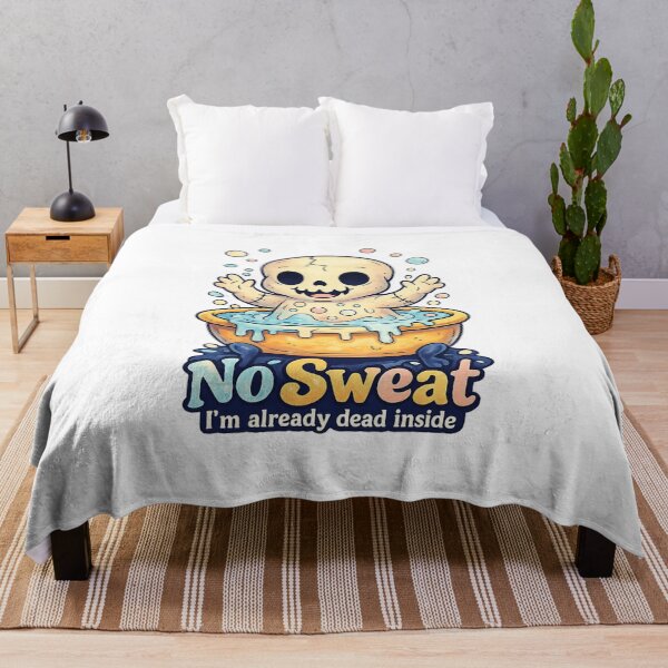 Item preview, No Sweat I'm Already Dead Inside Shirt – Cute Skeleton designed and sold by SoftSproutstu.