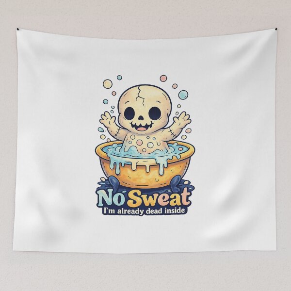 Item preview, No Sweat I'm Already Dead Inside Shirt – Cute Skeleton designed and sold by SoftSproutstu.