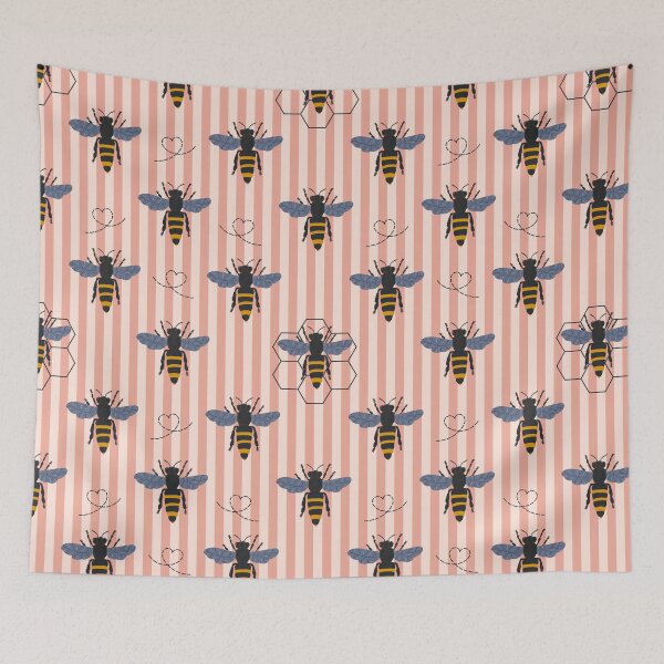 Item preview, Whimsical Bee, Honeycomb & Geometric Colourful Pattern Collection designed and sold by VirtuallyCreativ .