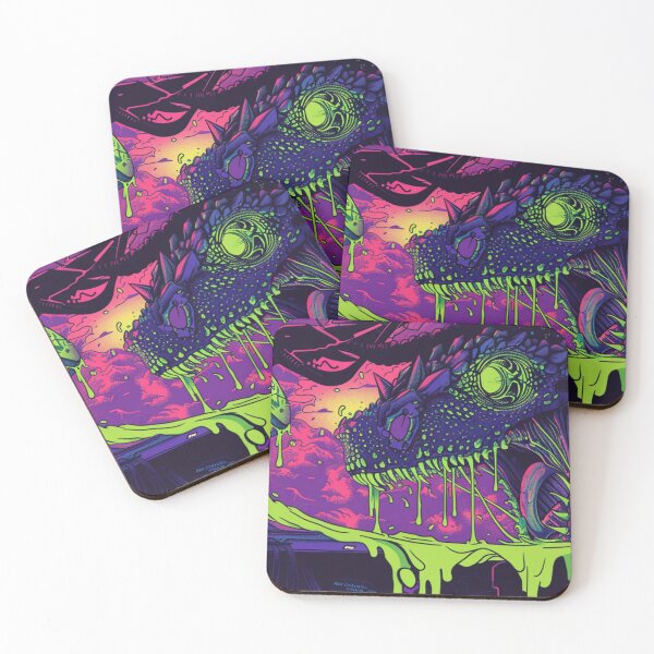 Item preview, Cyber Mutation Toxic Dinosaur and Melting Controller Gaming Desk Mat designed and sold by VectorForge.
