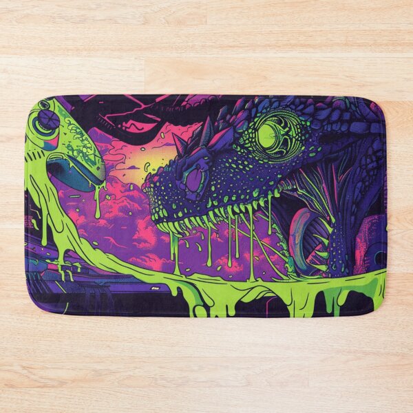 Item preview, Cyber Mutation Toxic Dinosaur and Melting Controller Gaming Desk Mat designed and sold by VectorForge.