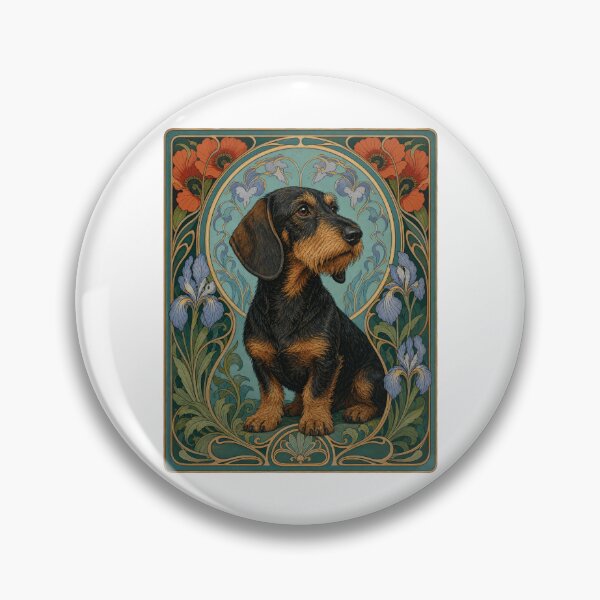 Item preview, Art Nouveau Dachshund Dog Lover Vintage Art designed and sold by AntiqueImages.
