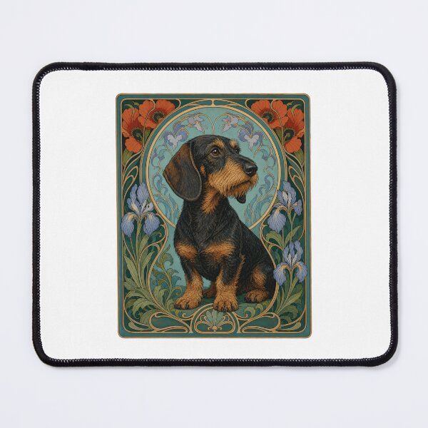 Item preview, Art Nouveau Dachshund Dog Lover Vintage Art designed and sold by AntiqueImages.