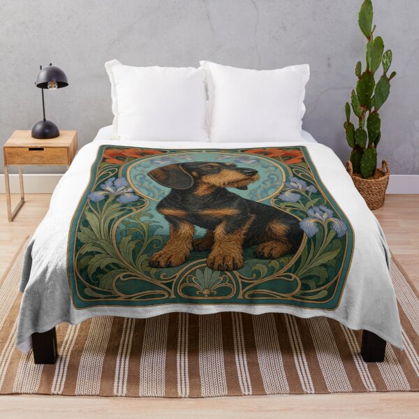 Item preview, Art Nouveau Dachshund Dog Lover Vintage Art designed and sold by AntiqueImages.
