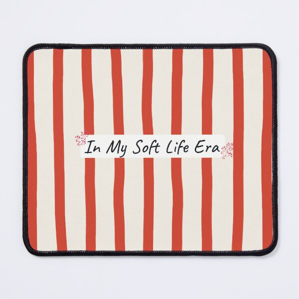 Item preview, In My Soft Life Era red cream Stripes designed and sold by StoriesInGrain.
