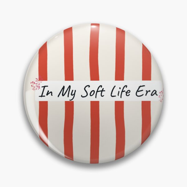 Item preview, In My Soft Life Era red cream Stripes  designed and sold by StoriesInGrain.