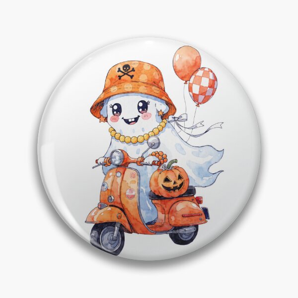 Item preview, Funny Halloween ghost scooter  designed and sold by HegArt23.
