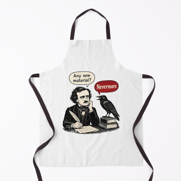 Item preview, Any New Material Nevermore Funny Edgar Allan Poe Comic designed and sold by Fenay Designs.