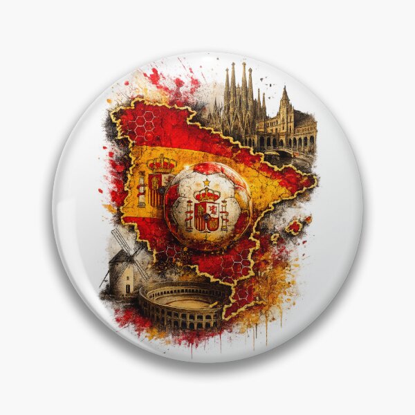 Item preview, Spain Football Map Art | Soccer Fan Graphic | La Roja Inspired Spanish Football Design  designed and sold by TheWorldGameStudio .