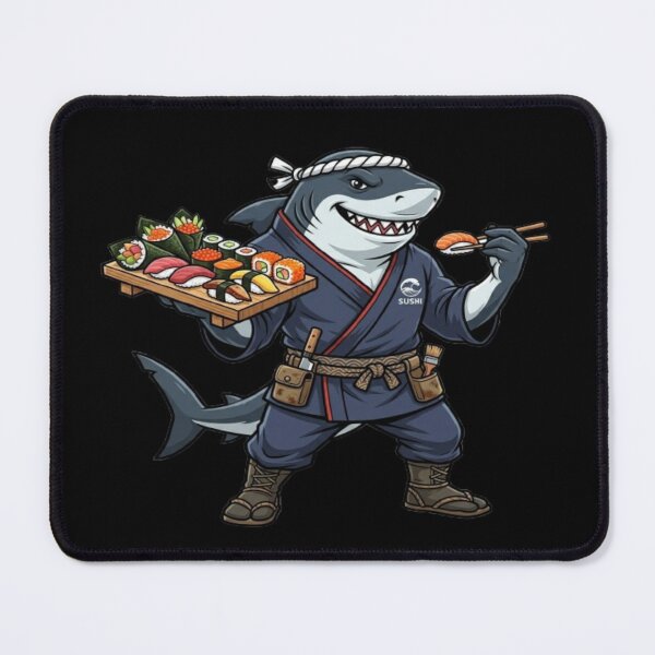 Item preview, Sushi Chef Shark Funny Japanese Illustration designed and sold by DailySparks.