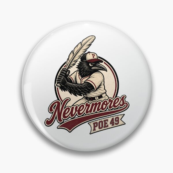 Item preview, Baltimore Nevermores Edgar Allan Poe Baseball Mascot Graphic designed and sold by Fenay Designs.