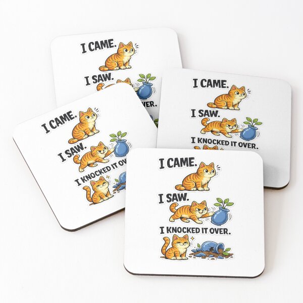 Item preview, I Came I Saw I Knocked It Over Funny Orange Cat Shirt designed and sold by Shabrinox.