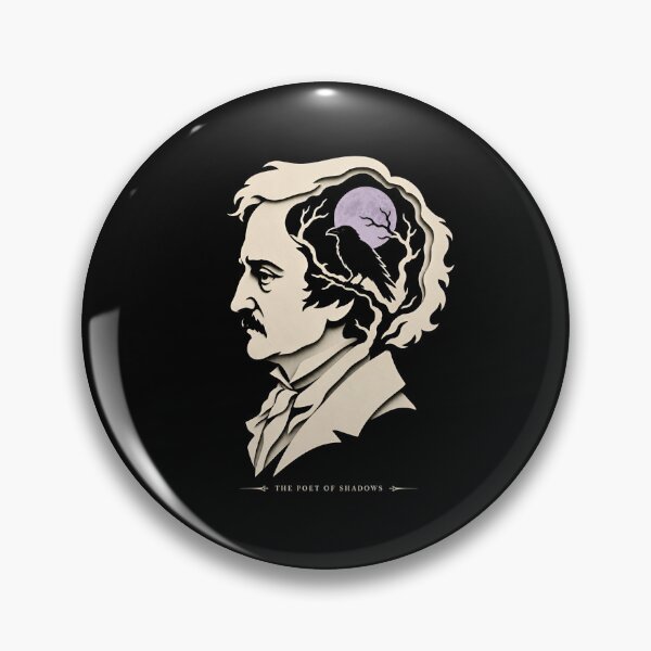 Item preview, The Poet Of Shadows Edgar Allan Poe Silhouette Art designed and sold by Fenay Designs.