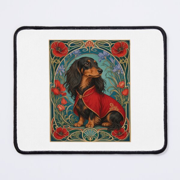 Item preview, Long Haired Dachshund Victorian Storybook Style designed and sold by AntiqueImages.