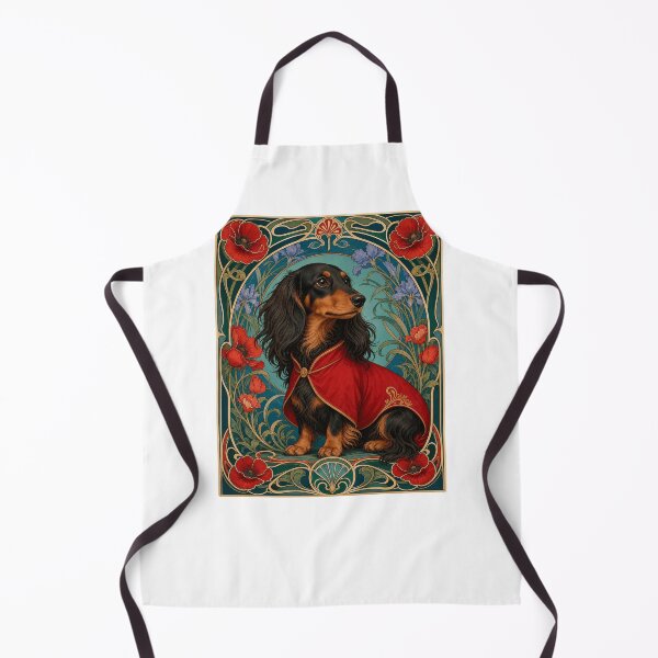 Item preview, Long Haired Dachshund Victorian Storybook Style designed and sold by AntiqueImages.