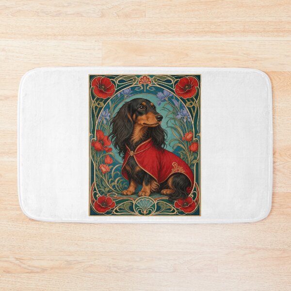 Item preview, Long Haired Dachshund Victorian Storybook Style designed and sold by AntiqueImages.