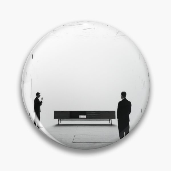 Item preview, Conspiratorial Meeting in a Concrete Bunker | Black and White Illustration designed and sold by RAISC.