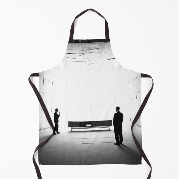 Item preview, Conspiratorial Meeting in a Concrete Bunker | Black and White Illustration designed and sold by RAISC.