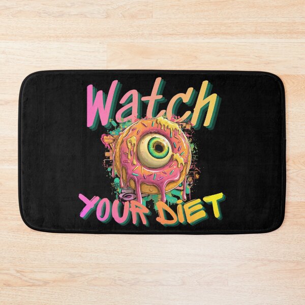 Item preview, Watch Your Diet Funny Gym Pun Melting Donut designed and sold by illeN-Art-World.