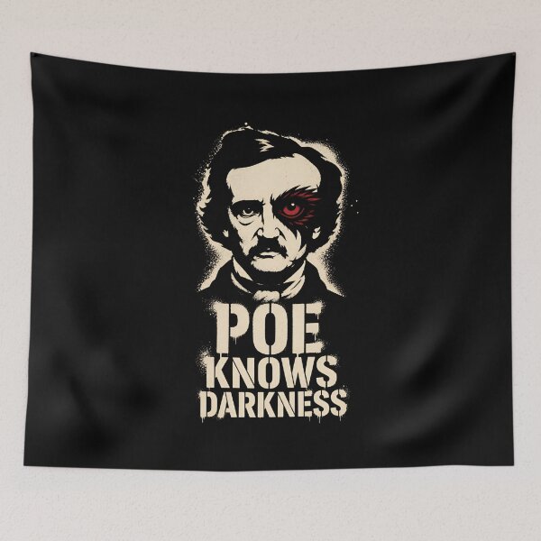 Item preview, Poe Knows Darkness Gothic Street Art Graphic designed and sold by Fenay Designs.